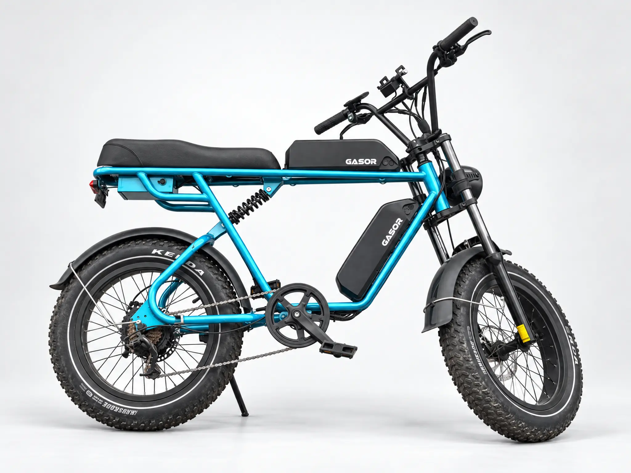 Turquoise GASOR electric delivery bike
